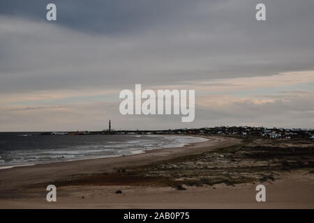 Cabo Polonio paesaggio con la ligth house in background Foto Stock