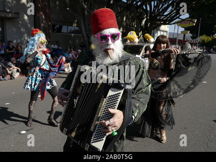 Los Angeles, California, USA. 24 Novembre, 2019. Participatants nel Doo Dah Parade, Domenica, 24 novembre 2019 a Pasadena, in California. Credito: Ringo Chiu/ZUMA filo/Alamy Live News Foto Stock