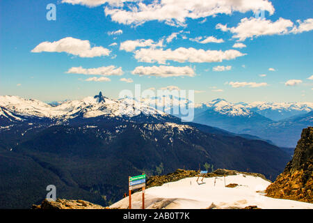 Blackcomb Mountain - Whister, BC, Canada. Uno dei paesaggi più belli in Canada Foto Stock