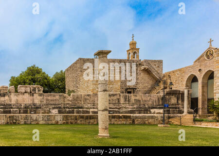 San Giovanni Battista monastero di Deir al Kalaa Beit Mery rovine a Beirut, capitale del Libano in medio oriente Foto Stock