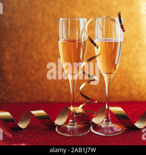 Anno nuovo champagne. Foto Stock