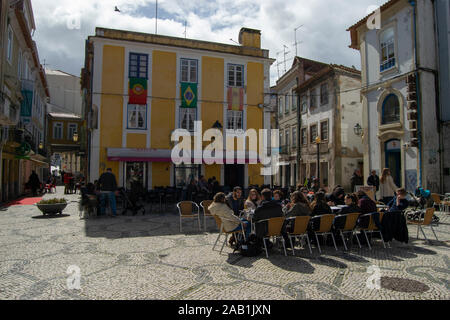 Scena di strada nel centro di Aveiro Portogallo Foto Stock