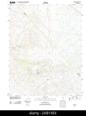 USGS TOPO Map Nevada NV Simon 20120113 TM il restauro Foto Stock