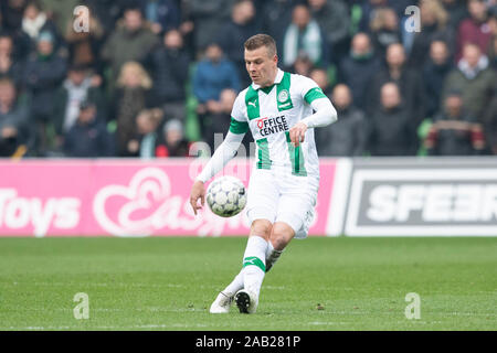 GRONINGEN, 24-11-2019 Euroborg stadium, olandese Eredivisie stagione calcistica 2019/2020 . FC Groningen player Samir Memisevic durante la partita FC Groningen - Feyenoord Credito: Pro scatti/Alamy Live News Foto Stock