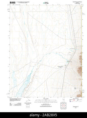 USGS TOPO Map Nevada NV Sunnyside 20120127 TM il restauro Foto Stock