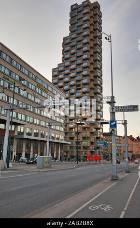 Norra Tornen grattacielo, Vasastaden, Norrmalm, Stoccolma, Svezia Foto Stock