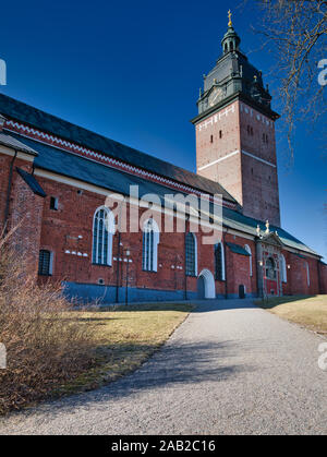 Cattedrale di Strangnas (Strangnas Domkyrka), Strangnas, Sodermanland County, Svezia e Scandinavia Foto Stock