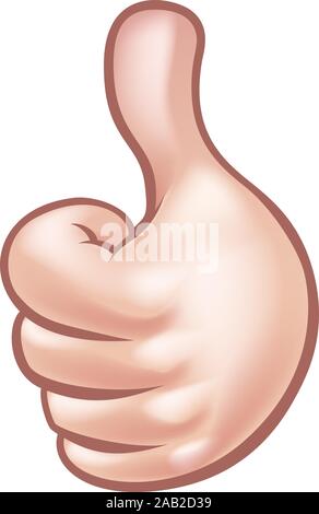 Thumbs up mano Cartoon Illustrazione Vettoriale