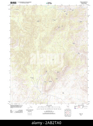 USGS TOPO Map Nevada NV Tybo 20120118 TM il restauro Foto Stock