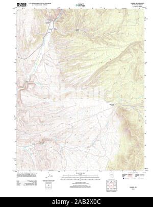 USGS TOPO Map Nevada NV Ursine 20120120 TM il restauro Foto Stock