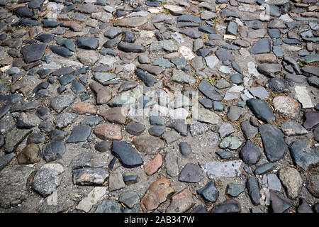 Le rampe che conducono giù al fiume fattori di strada a piedi e fattori di collegamento fila ex fattori di cotone e di scambio per il bluff a Bay street savannah geo Foto Stock