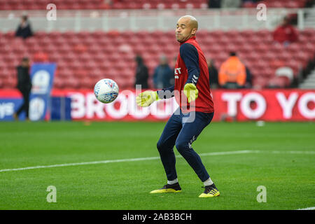 24 novembre 2019, Riverside Stadium, Middlesbrough, Inghilterra; Sky scommessa campionato, Middlesbrough v Hull City : Darren Randolph (23) di Middlesbrough Credito: Iam Masterizza/news immagini Foto Stock