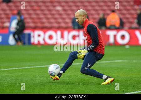 24 novembre 2019, Riverside Stadium, Middlesbrough, Inghilterra; Sky scommessa campionato, Middlesbrough v Hull City : Darren Randolph (23) di Middlesbrough Credito: Iam Masterizza/news immagini Foto Stock