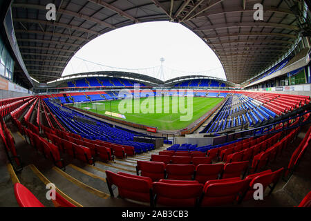 Il 16 novembre 2019, Università di Bolton Stadium, Bolton, Inghilterra; Sky scommessa lega 1, Bolton Wanderers v MK Dons : vista interna dell'Università di Bolton stadium Credito: Conor Molloy/news immagini Foto Stock