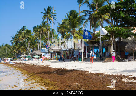 PUNTA CANA, REPUBBLICA DOMINICANA - Luglio 01, 2019: Negozi al tropical Bavaro Beach a Costa del Mare Sargasso Foto Stock