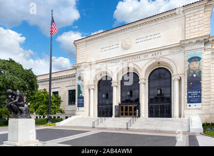 Ingresso al Detroit Institute of Arts di Detroit, Michigan, Stati Uniti d'America Foto Stock