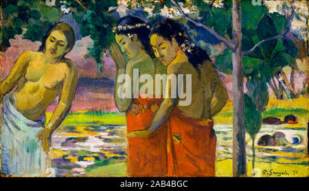 Paul Gauguin, tre donne tahitiane, pittura, 1896 Foto Stock