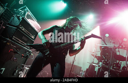 Copenhagen, Danimarca. 24th, novembre 2019. Il Norvegese black metal band Gaahls Wyrd esegue un concerto dal vivo a Pumpehuset in Copenhagen. (Photo credit: Gonzales foto - Nikolaj Bransholm). Foto Stock