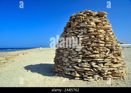 Pile di pietra a Marsa Alam Egitto Foto Stock