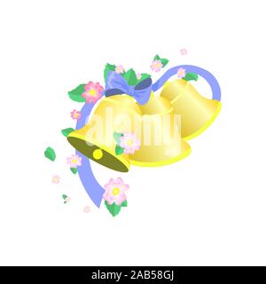 Vector Jingle Bells con fiori Illustrazione Vettoriale