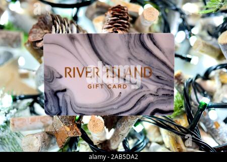 Fiume Isola Christmas Gift card Foto Stock