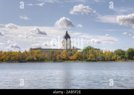 Il legislatore edificio in Regina, Saskatchewan Foto Stock