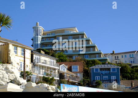 Isola di Wight, IOW, Ventnor, Osborne, vista mare, Costa, viste mare, Storia, Victoria, Prince Albert, Artistic, destinazione, Resort, Vacanze, Inghilterra. Foto Stock