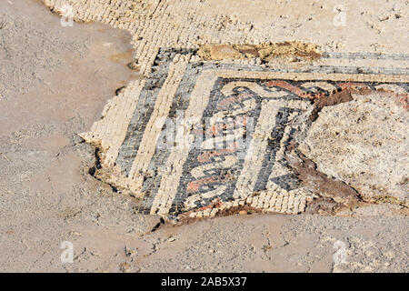 Mosaico in Cesarea, Israele Foto Stock