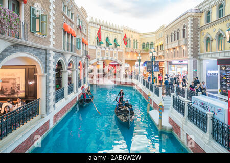 Macau (Macao), Cina - 15 Ottobre 2017 : Il Venetian Macau vista interna. Macao è il gioco d'azzardo capitale del turismo Asiatico, città moderna vita o busin Foto Stock
