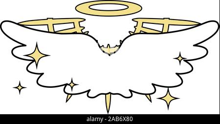 Questa è un immagine della divina Angelo ali con alogeno Illustrazione Vettoriale