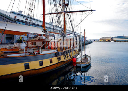 Sloop al Constitution Dock Hobart Foto Stock