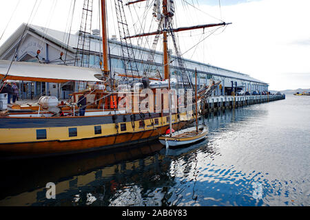 Sloop al Constitution Dock Hobart Foto Stock