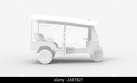 3D rendering di un tuk tuk isolato in uno sfondo per studio Foto Stock