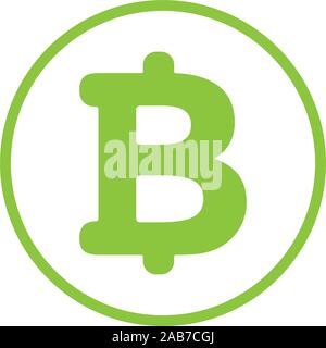 Bitcoin cryptocurrency simbolo rotondo icona vettore per app e siti web Illustrazione Vettoriale