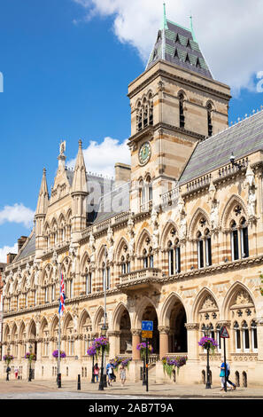 Guildhall e Northampton Borough consiglio, St. Giles' Square, centro città, Northampton, Northamptonshire, England, Regno Unito, Europa Foto Stock