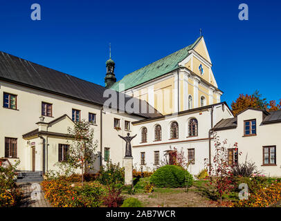 Chiesa e Monastero di Pilica, Krakow-Czestochowa Upland (Polacco Jurassic Highland), voivodato di Slesia, Polonia, Europa Foto Stock