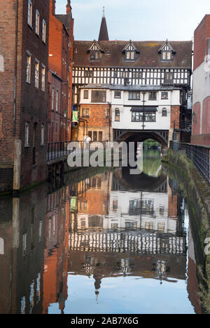 Lincoln alto ponte (Gloria foro), Lincoln, Lincolnshire, England, Regno Unito, Europa Foto Stock