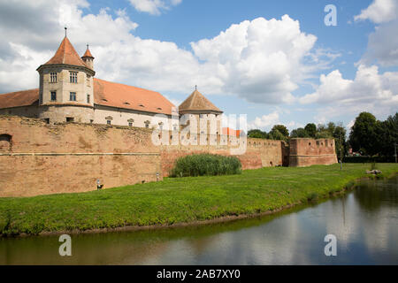 Cittadella di Fagaras, del secolo XIV, Fagaras, Brasov County, Transilvania Regione, Romania, Europa Foto Stock
