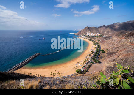 Playa de Las Teresitas, San Andres, Tenerife, Isole Canarie, Spagna, Atlantico, Europa Foto Stock