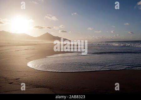 Spiaggia di Fuerteventura Isole Canarie. Spagna, Atlantico, Europa Foto Stock