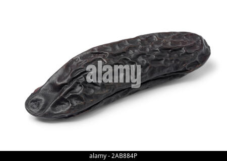 Tutto Unico Tonka Bean close up isolati su sfondo bianco Foto Stock