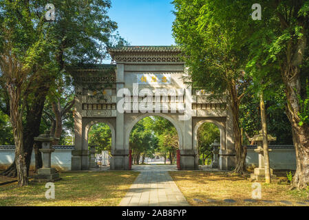 Cancello anteriore di il santuario dei Martiri in Chiayi, Taiwan Foto Stock