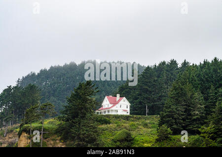 Il Bed and Breakfast a Heceta Head Lighthouse membro Punto Panoramico Foto Stock