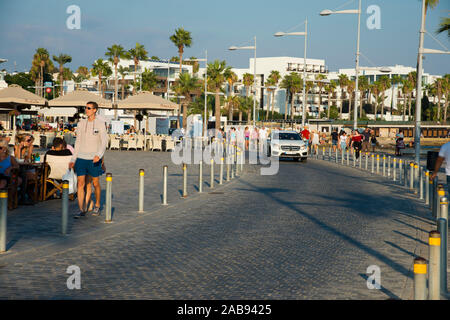 Poseidonos Avenue,lungo il lungomare di Paphos, Cipro Foto Stock