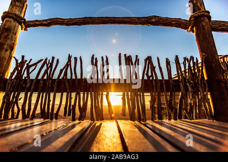 Tramonto in Namibia, Africa Foto Stock