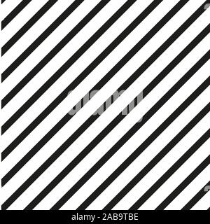 Nero a strisce diagonali pattern - Vettore Foto Stock