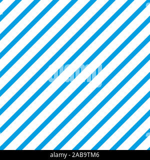 Blu e bianco striscia diagonale pattern - Vettore Foto Stock
