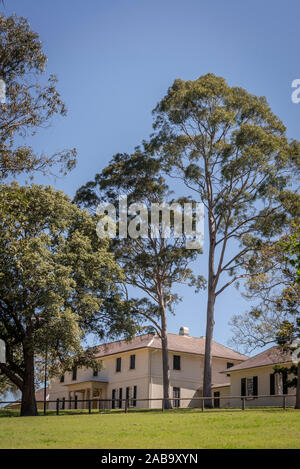 Il vecchio governo House, un convict-costruito del xix secolo dei governatori residence, ora sede di una collezione di mobili coloniali, nel sobborgo occidentale di Parr Foto Stock