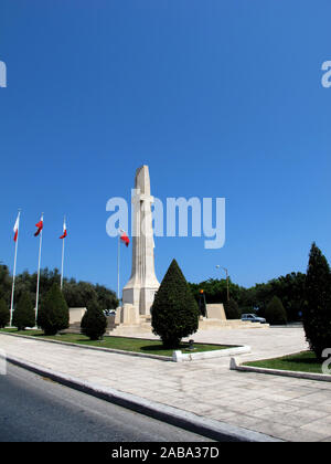 Seconda Guerra Mondiale Memorial, Floriana, Repubblica di Malta, mare Mediterraneo, Europa Foto Stock