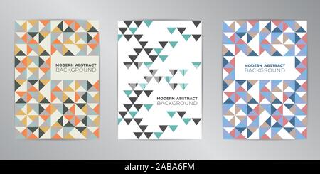 Moderno coperchio colorato design set di sfondo in formato A4. Illustrazione Vettoriale